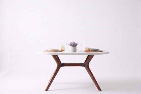ARLEN İSKANDİNAV MUTFAK MASASI, BEYAZ CEVİZ, 80X130 CM