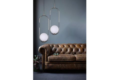 BUBBLE LAMP GÜMÜŞ RENK KAPLAMALI OPAK CAMLI SARKIT