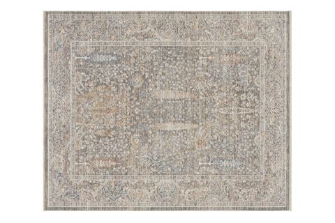 VİNTAGE ESKİTME DESENLİ DOKUMA MAKİNE HALISI, BEJ, 240X320, 10202