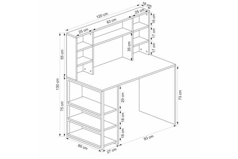 LİORA ÇALIŞMA MASASI, BEYAZ RAHLE