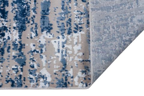 SATEN BAMBU HALI, MAVİ TONLARI, 160X230