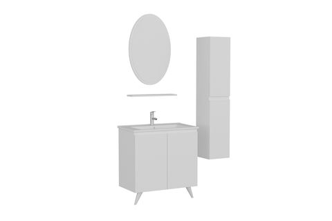 NİKA BANYO DOLABI AY2K105, BEYAZ, 85 CM