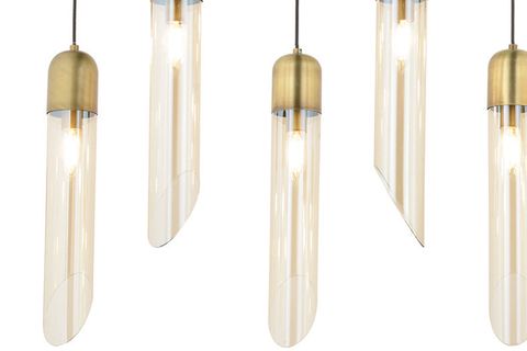 LAMPALUCE TUBE MODERN TASARIM SIRALI AVİZE YEDİLİ SARI