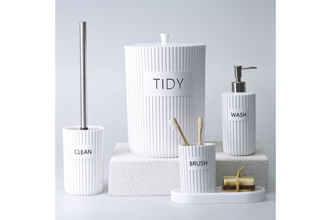GROOVED BANYO SETİ, BEYAZ