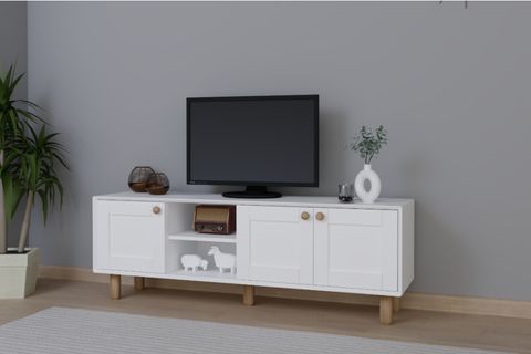 BOHEM SERİSİ TV ÜNİTESİ, NATURA MAT BEYAZ