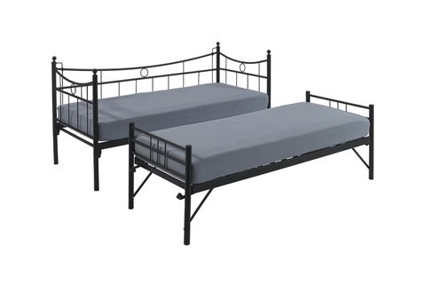 UNİMET DAİLY DAYBED METAL YAVRULU KARYOLA, SİYAH, 90X200