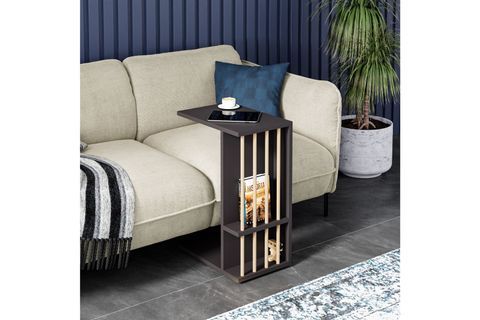 DİON TEKERLEKLİ YAN SEHPA, ANTRASİT