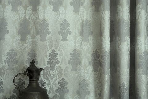 MASSARELLİ KLASİK DAMASK DESEN PİLESİZ FON PERDE, GRİ, 90X260