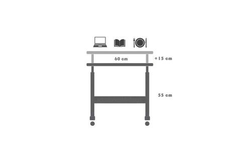 YÜKSEKLİK AYARLI LAPTOP SEHPASI, ATLANTİK ÇAM, 60X40