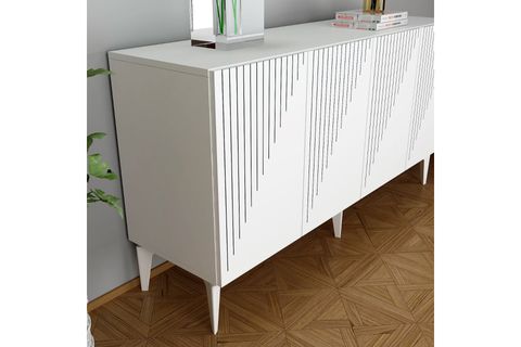 DRAW KONSOL, LAZER DESENLİ, BEYAZ, 150 CM