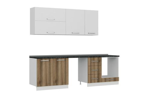 MİNAR 255 CM MUTFAK DOLABI BEYAZ DORE 255 D14