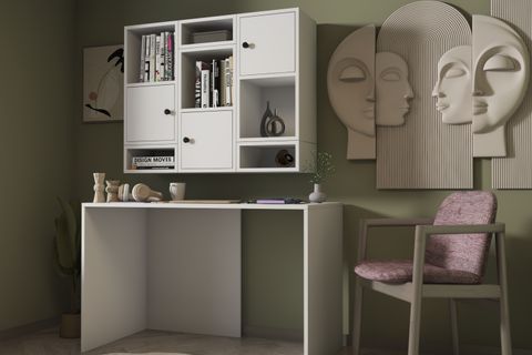 MODÜLER ÇALIŞMA MASASI, DUVAR DOLABI SETİ