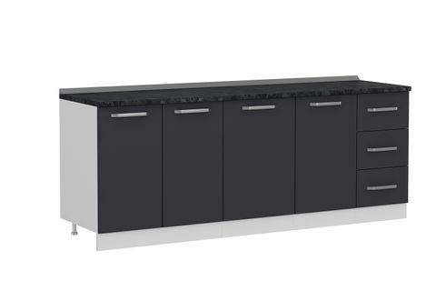 MİNAR 215 CM MUTFAK DOLABI BEYAZ ANTRASİT 215-A1-ALT MODÜL