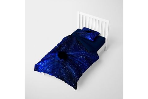 MONOHOME BLUE NİGHT 3D TEK KİŞİLİK NEVRESİM TAKIMI, PAMUK SATEN, 160X220 CM