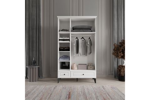SİNEM GARDIROP, BEYAZ, 3 KAPAKLI