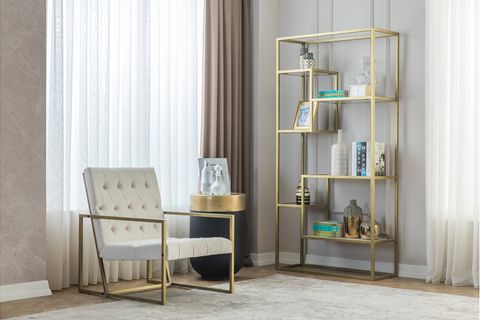 OVEL METAL KİTAPLIK, PİRİNÇ