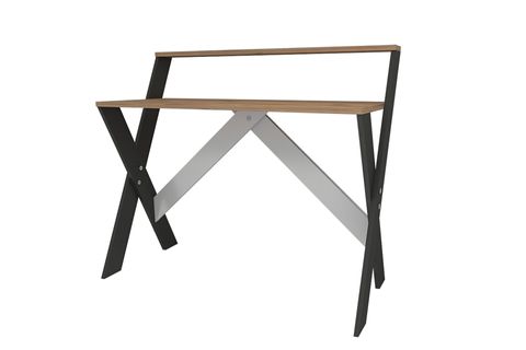 ÇAPRAZ AYAKLI DERS ÇALIŞMA MASASI, ANTRASİT ÇAM, 50X90 CM