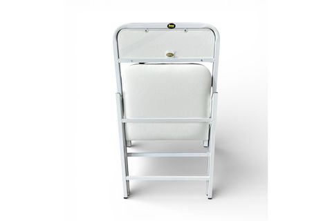 HEY KATLANIR MUTFAK KAMP SANDALYESİ, BEYAZ, DERİ