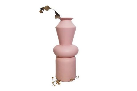 LİVAVA DOLENDO SERAMİK VAZO, PEMBE, 35X18
