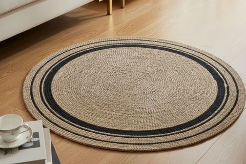 SAHARA YUVARLAK MODEL HALI, NATURAL SİYAH, 120 CM