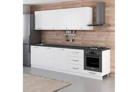 MİNAR BASİC 300 CM MUTFAK DOLABI BEYAZ 300-B10