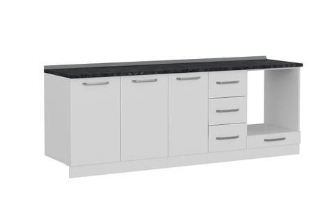 MİNAR 230 CM MUTFAK DOLABI BEYAZ 230-B3-ALT MODÜL