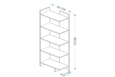 RENOVA KİTAPLIK, SONOMO, 170 CM