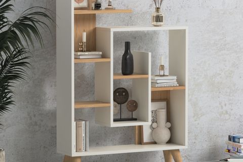 LAGOMOOD NEW SALLY  KİTAPLIK, BEYAZ MEŞE