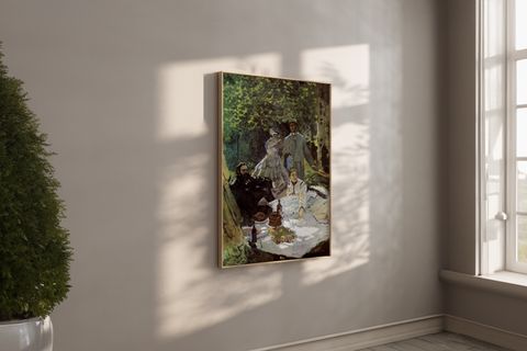 LUNCHEON ON THE GRASS AHŞAP ÇERÇEVELİ TABLO, 50X70