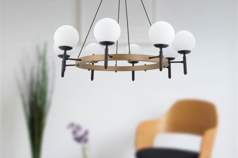 ORCHİD SEKİZLİ AVİZE, SİYAH ESKİTME