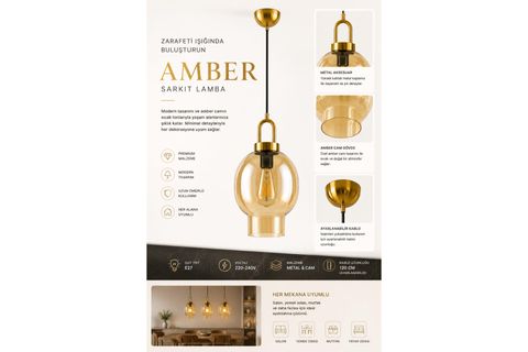AURA TEKLİ BAL CAMLI ESKİTME SARKIT