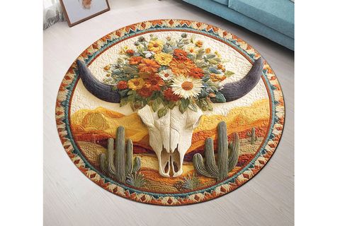 ÇÖL BOĞASI BASKILI DOKUMA TABAN HALI, 549 YNG, 150X150 CM