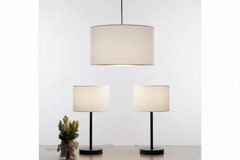 FATMA ABAJUR AVİZE SETİ, BEYAZ