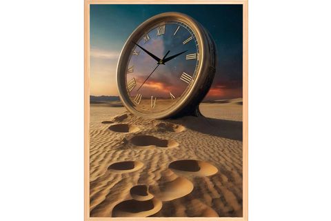 SAHRA ÇERÇEVELİ DUVAR SAATİ, 50X70