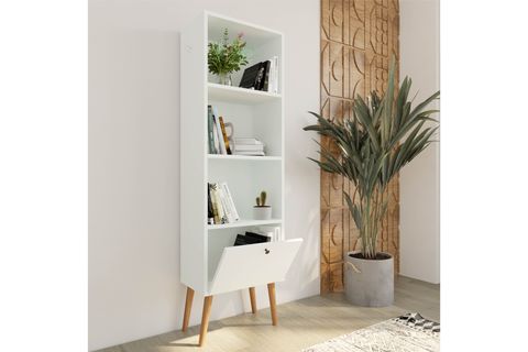 BİMOSSA JANUS KİTAPLIK, BEYAZ, W5010