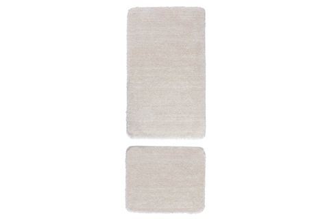 SEGURA PELUŞ KAYDIRMAZ TABAN İKİLİ BANYO PASPASI, KREM, 60X100-50X60