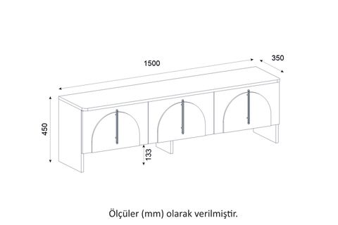 REBEL ROTA TV SEHPASI, KUMTAŞI, 150 CM
