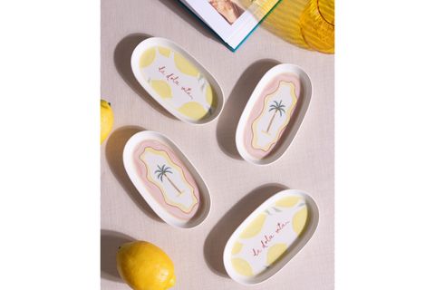 THE MİA ITALİAN SUMMER OVAL SERVİS TABAĞI 4LÜ 17 CM