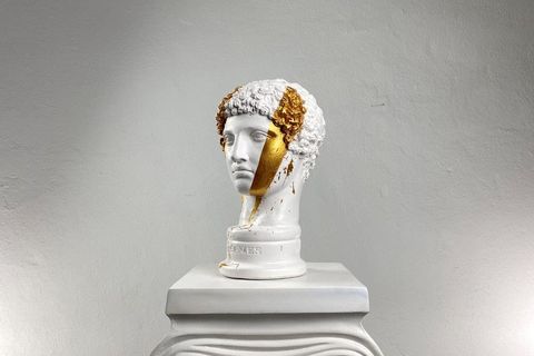 HERMES GOLDEN GAP POP ART DEKORATİF ROMA YUNAN HEYKELLERİ