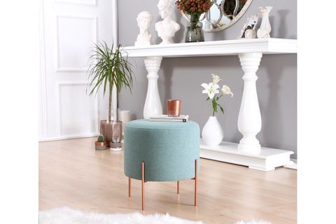 COPPER YUVARLAK PUF, SU YEŞİLİ