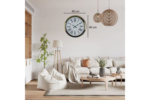 GOLD METAL ROMA RAKAMLI DUVAR SAATİ 40 CM