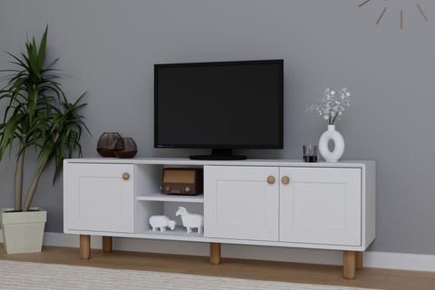 BOHEM SERİSİ TV ÜNİTESİ, NATURA MAT BEYAZ