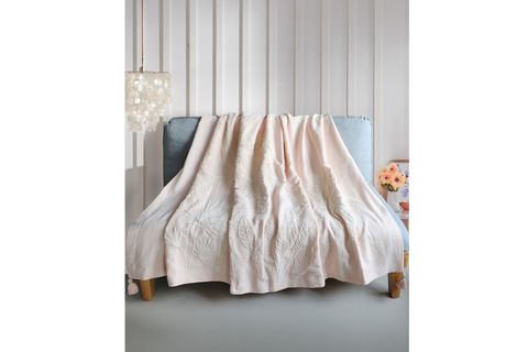 THE MİA THROW KOLTUK ŞALI PÜSKÜLLÜ PUDRA 170X130
