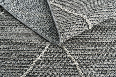 ELİT EL 02 GREY GRİ HAV TOZ VERMEZ ETNİK ÖRGÜ DESEN HASIR DOKUMA KESME YOLLUK MODERN SALON HALISI 80X400