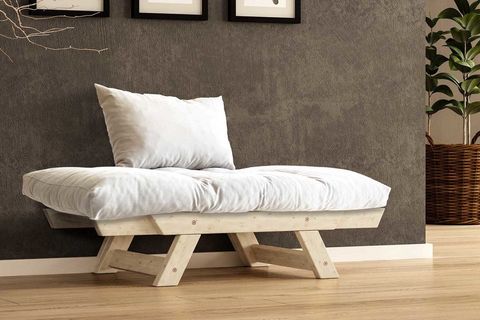 WOODESK ADALAR MASİF AHŞAP BERJER, NATURAL-KIRIK BEYAZ RENK, CPT8141-140
