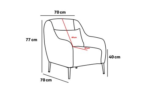 SİMENA SERİSİ TEKLİ KOLTUK, GRİ