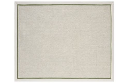 ÇİFT BORDÜRLÜ HASIR DOKULU SİSAL SALON MAKİNE HALISI, KREM, 120X600, 664, YEŞİL KREM