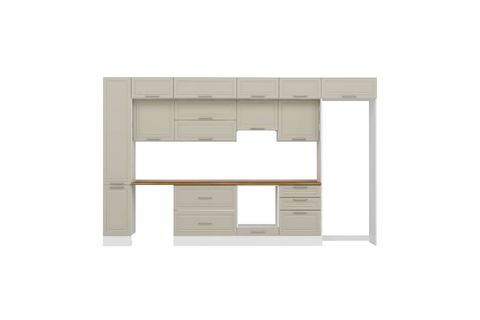 ALVİNKA 380X240 CM KLASİK MEBRAN MUTFAK DOLABI, MBB E80B40S60 1 MEBRAN KUMTAŞI SUNTALAM