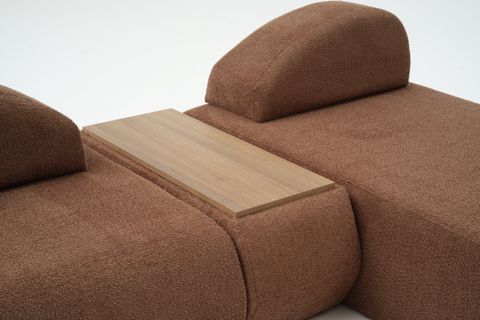 LİVA KÖŞE KOLTUK, UZANMALI SEHPALI, KAHVE