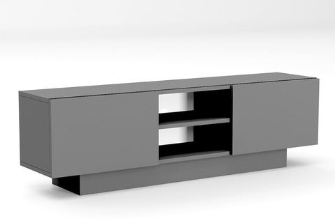 DORA ÇİFT KAPAKLI TELEVİZYON SEHPASI, ANTRASİT, 140 CM